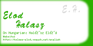 elod halasz business card